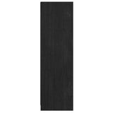 NNEVL Book Cabinet/Room Divider Black 36x33x110 cm Solid Pinewood
