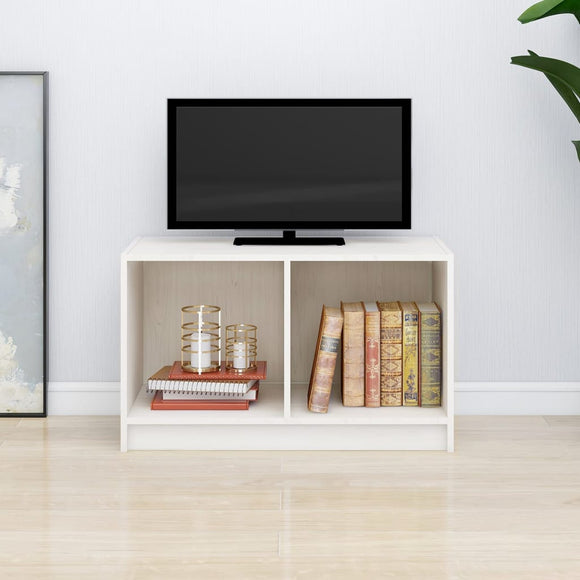NNEVL TV Cabinet White 70x33x42 cm Solid Pinewood