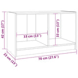 NNEVL TV Cabinet Honey Brown 70x33x42 cm Solid Pinewood