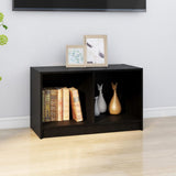 NNEVL TV Cabinet Black 70x33x42 cm Solid Pinewood