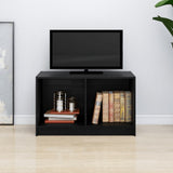 NNEVL TV Cabinet Black 70x33x42 cm Solid Pinewood