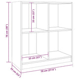 NNEVL Sideboard 70x33x76 cm Solid Pinewood