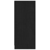 NNEVL Sideboard Black 70x33x76 cm Solid Pinewood