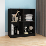 NNEVL Sideboard Black 70x33x76 cm Solid Pinewood
