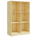 NNEVL Book Cabinet 70x33x110 cm Solid Pinewood