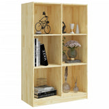 NNEVL Book Cabinet 70x33x110 cm Solid Pinewood