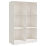 NNEVL Book Cabinet White 70x33x110 cm Solid Pinewood
