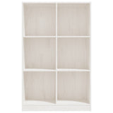 NNEVL Book Cabinet White 70x33x110 cm Solid Pinewood