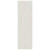 NNEVL Book Cabinet White 70x33x110 cm Solid Pinewood