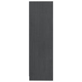 NNEVL Book Cabinet Grey 70x33x110 cm Solid Pinewood