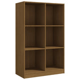 NNEVL Book Cabinet Honey Brown 70x33x110 cm Solid Pinewood