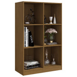 NNEVL Book Cabinet Honey Brown 70x33x110 cm Solid Pinewood