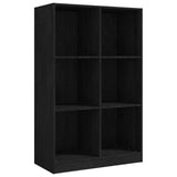 NNEVL Book Cabinet Black 70x33x110 cm Solid Pinewood