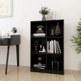 NNEVL Book Cabinet Black 70x33x110 cm Solid Pinewood