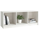 NNEVL TV Cabinet White 104x33x41 cm Solid Pinewood