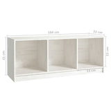 NNEVL TV Cabinet White 104x33x41 cm Solid Pinewood