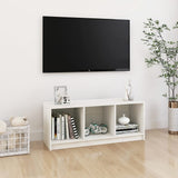 NNEVL TV Cabinet White 104x33x41 cm Solid Pinewood