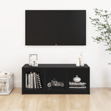 NNEVL TV Cabinet Black 104x33x41 cm Solid Pinewood