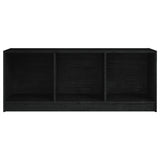 NNEVL TV Cabinet Black 104x33x41 cm Solid Pinewood