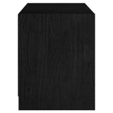 NNEVL TV Cabinet Black 104x33x41 cm Solid Pinewood