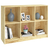 NNEVL Book Cabinet 104x33x76 cm Solid Pinewood