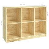 NNEVL Book Cabinet 104x33x76 cm Solid Pinewood