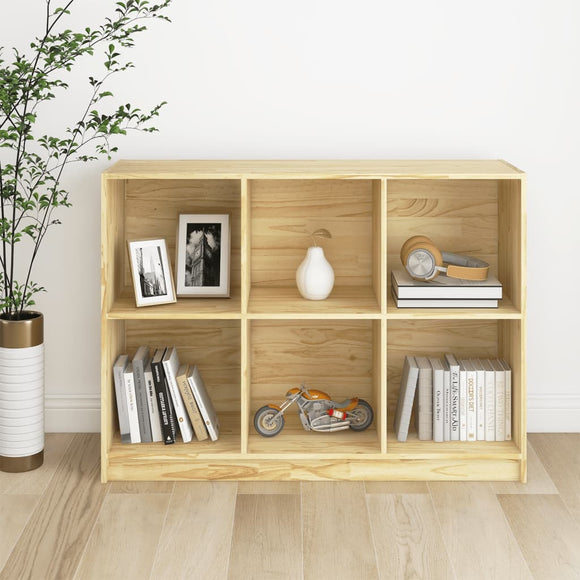NNEVL Book Cabinet 104x33x76 cm Solid Pinewood