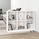 NNEVL Book Cabinet White 104x33x76 cm Solid Pinewood