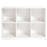 NNEVL Book Cabinet White 104x33x76 cm Solid Pinewood