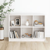 NNEVL Book Cabinet White 104x33x76 cm Solid Pinewood