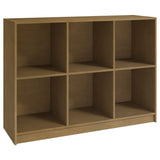 NNEVL Book Cabinet Honey Brown 104x33x76 cm Solid Pinewood