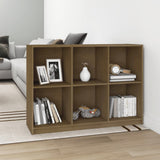 NNEVL Book Cabinet Honey Brown 104x33x76 cm Solid Pinewood
