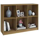 NNEVL Book Cabinet Honey Brown 104x33x76 cm Solid Pinewood