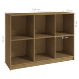 NNEVL Book Cabinet Honey Brown 104x33x76 cm Solid Pinewood