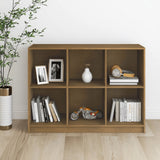NNEVL Book Cabinet Honey Brown 104x33x76 cm Solid Pinewood