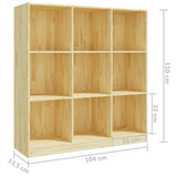 NNEVL Book Cabinet/Room Divider 104x33.5x110 cm Solid Pinewood