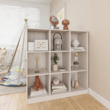 NNEVL Book Cabinet/Room Divider White 104x33.5x110 cm Solid Pinewood