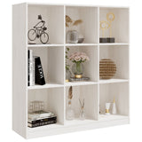 NNEVL Book Cabinet/Room Divider White 104x33.5x110 cm Solid Pinewood