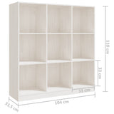 NNEVL Book Cabinet/Room Divider White 104x33.5x110 cm Solid Pinewood