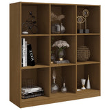 NNEVL Book Cabinet/Room Divider Honey Brown 104x33.5x110 cm Pinewood