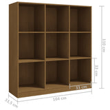 NNEVL Book Cabinet/Room Divider Honey Brown 104x33.5x110 cm Pinewood