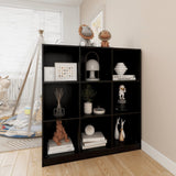 NNEVL Book Cabinet/Room Divider Black 104x33.5x110 cm Solid Pinewood