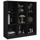NNEVL Book Cabinet/Room Divider Black 104x33.5x110 cm Solid Pinewood