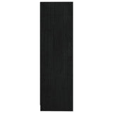 NNEVL Book Cabinet/Room Divider Black 104x33.5x110 cm Solid Pinewood
