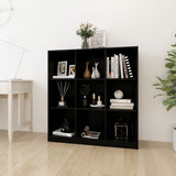 NNEVL Book Cabinet/Room Divider Black 104x33.5x110 cm Solid Pinewood