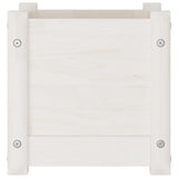 NNEVL Garden Planter White 31x31x31 cm Solid Pinewood