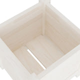 NNEVL Garden Planter White 31x31x31 cm Solid Pinewood
