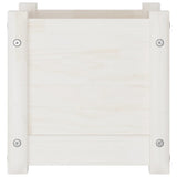 NNEVL Garden Planters 2 pcs White 31x31x31 cm Solid Pinewood