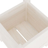 NNEVL Garden Planters 2 pcs White 31x31x31 cm Solid Pinewood