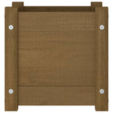 NNEVL Garden Planter Honey Brown 31x31x31 cm Solid Pinewood